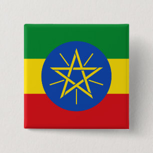 Äthiopien-Flagge Button