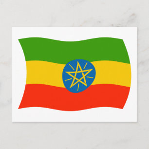 Äthiopien Flagge Postkarte