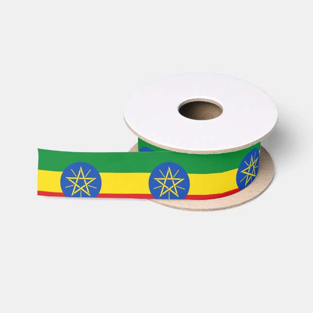 Äthiopien-Flagge Satinband (Spule)