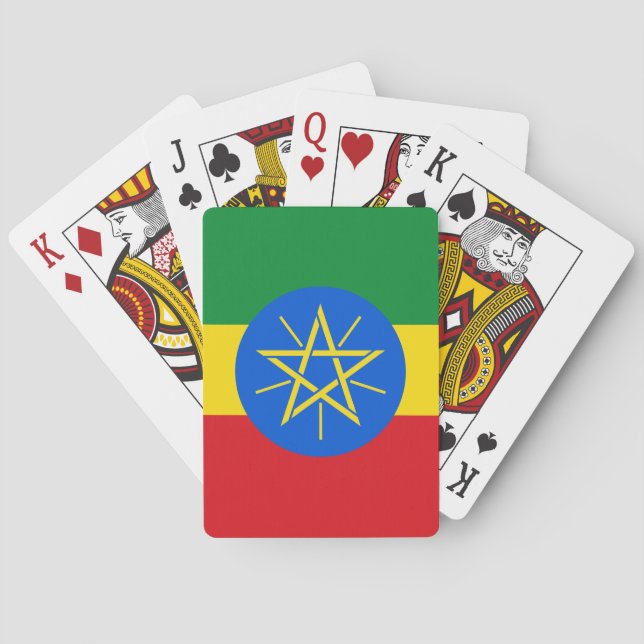 Äthiopien-Flagge Spielkarten (Rückseite)