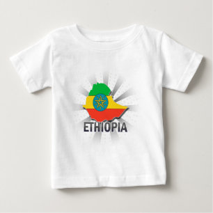 Äthiopien-Flaggen-Karte 2,0 Baby T-shirt