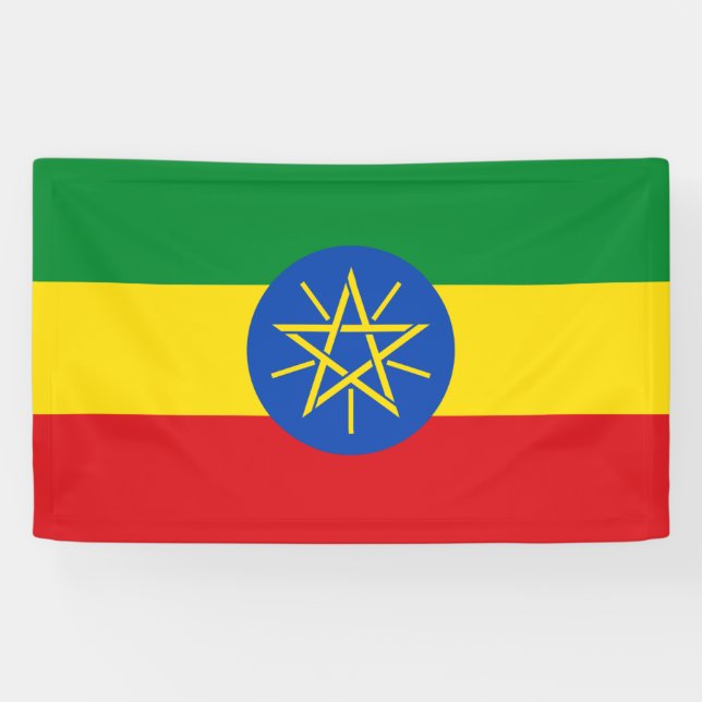 Äthiopien-Flaggenbanner Banner (Horizontal)