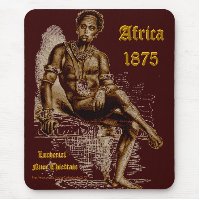 Äthiopien-Lutherial-African Nuer Chief - Äthiopien Mousepad (Vorne)