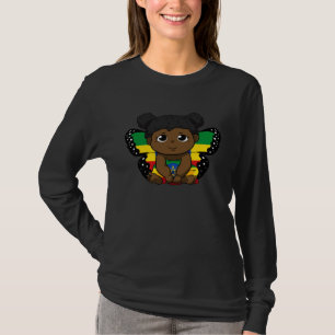 Äthiopien Mädchen Äthiopier Flagge Stolz Liebe Sch T-Shirt