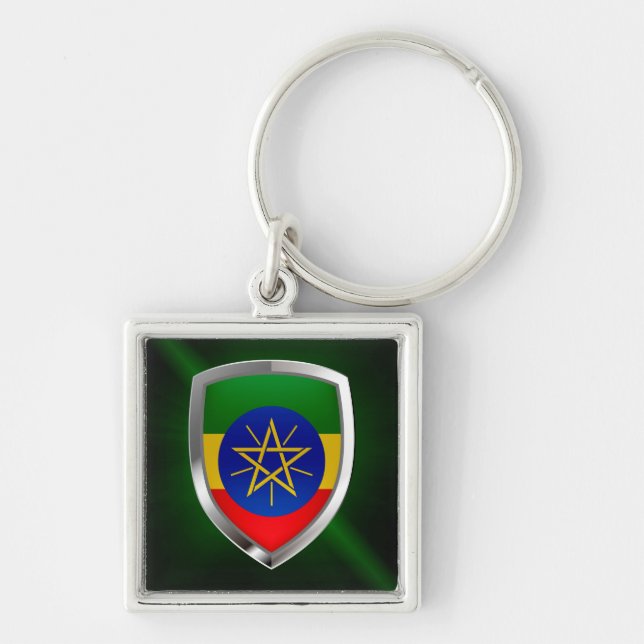 Äthiopien Mettalic Emblem Schlüsselanhänger (Vorne)