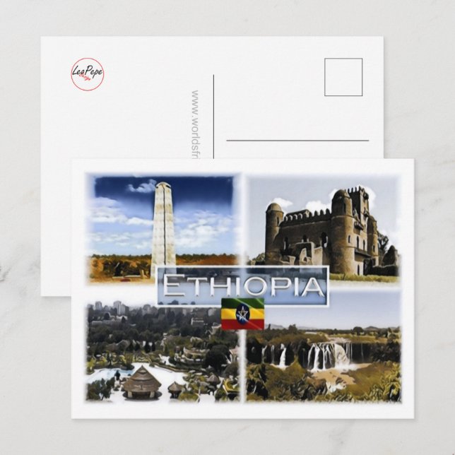 Äthiopien - Mosaik - Postkarte (Vorne/Hinten)