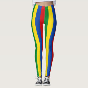 Äthiopien National Flag Colors Vertikal gestreift Leggings