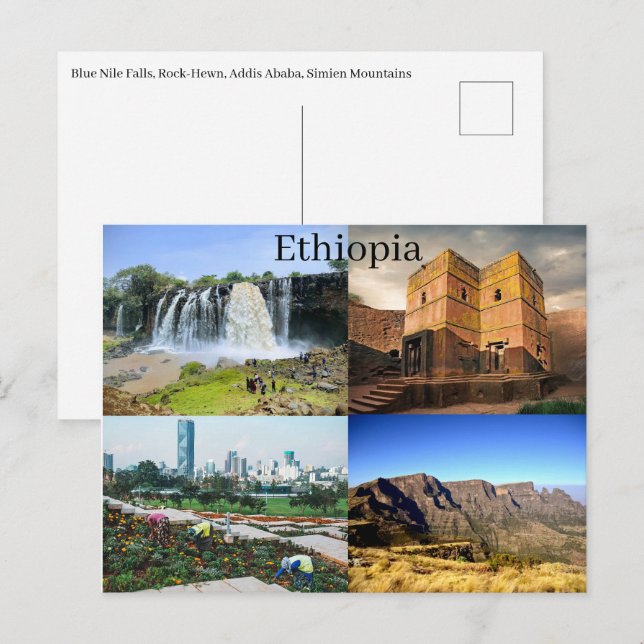 Äthiopien Postkarte (Vorne/Hinten)