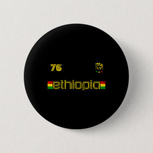 Äthiopien -Reggae Rastafari Jamaika Fußll Fußball Button