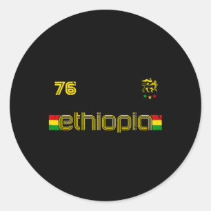 Äthiopien -Reggae Rastafari Jamaika Fußll Fußball Runder Aufkleber