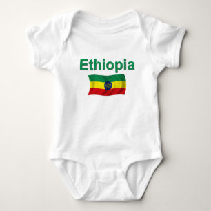 Äthiopien-Staatsflagge (w/inscription) Baby Strampler