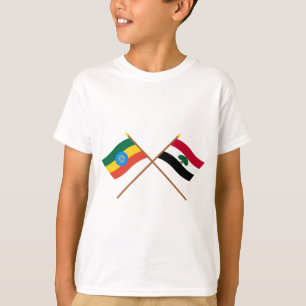 Äthiopien und Oromia gekreuzte Flaggen T-Shirt