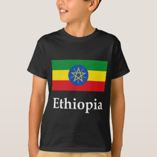Äthiopienflagge und -name T-Shirt