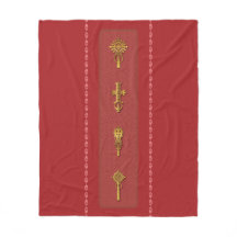 Äthiopisch-Orthodoxe Kreuze – Gold auf Rot