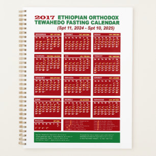 Äthiopisch-orthodoxer Fasting Calendar 2024/25 Planer
