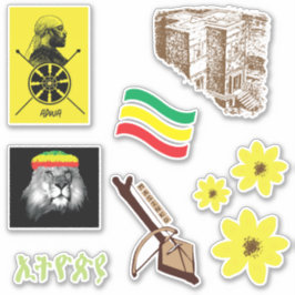 Äthiopische Aufkleberpackung ስ ቲ ከ ር Aufkleber