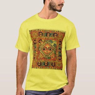 Äthiopische Bibel-Kirchen-Malerei - gelber T - T-Shirt