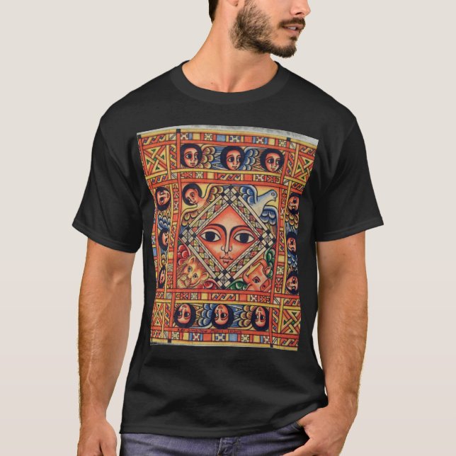 Äthiopische Bibel-Kirchen-Malerei - schwarzer T - T-Shirt (Vorderseite)