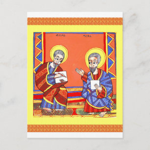 Äthiopische-Bibel-St.-Lukas-St.-Johannes Postkarte