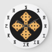 Äthiopische Bibelzeit - Runde (große) Wall-Uhr