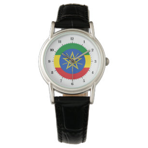 Äthiopische Flagge Armbanduhr