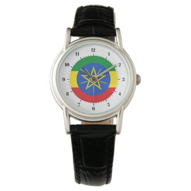 Äthiopische Flagge Armbanduhr (Vorderseite)