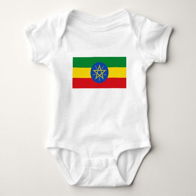 Äthiopische Flagge Baby Strampler (Vorderseite)