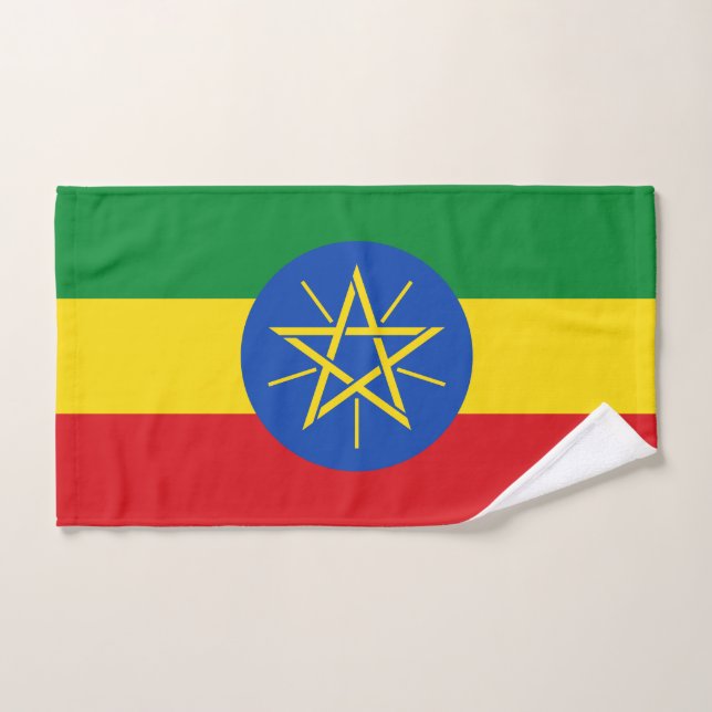 Äthiopische Flagge Badhandtuch Set (Handtuch)