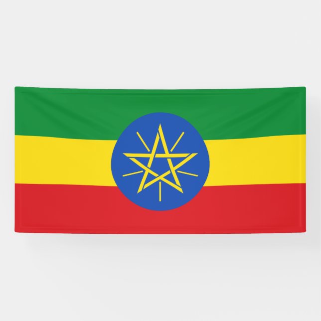 Äthiopische Flagge Banner (Horizontal)