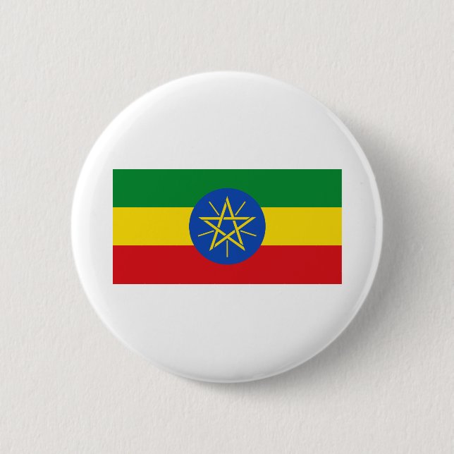 Äthiopische Flagge Button (Vorderseite)