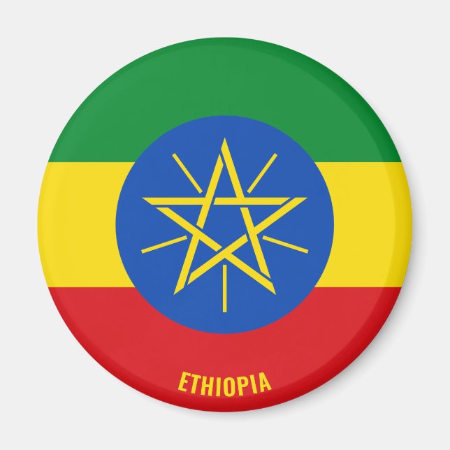 Äthiopische Flagge Charming Patriotic Magnet (Vorne)