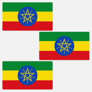 Äthiopische Flagge Etiketten