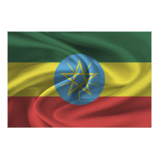 Äthiopische Flagge Fotodruck