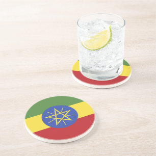 Äthiopische Flagge Getränkeuntersetzer