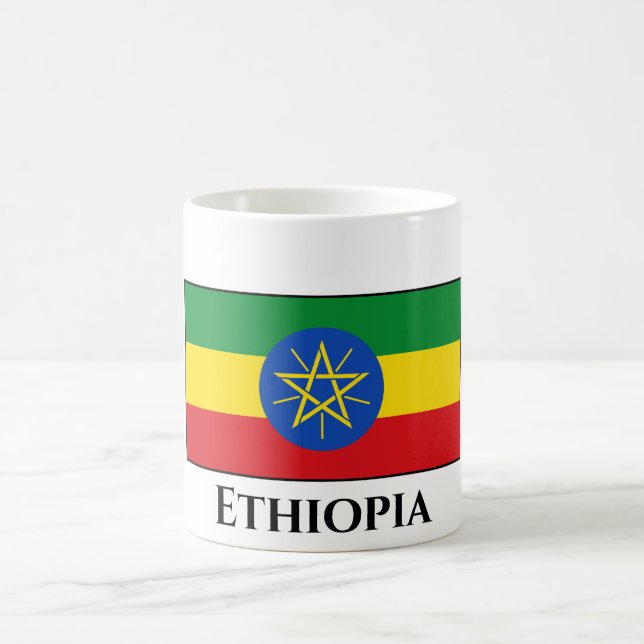 Äthiopische Flagge Kaffeetasse (Mittel)