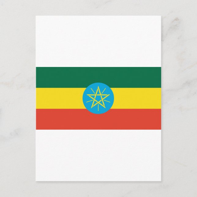 Äthiopische Flagge Postkarte (Vorderseite)