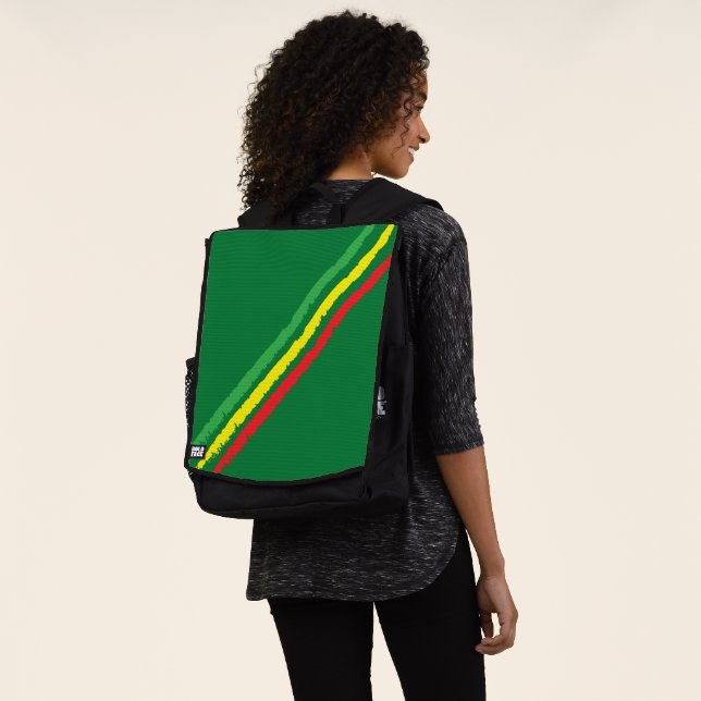 Äthiopische Flagge / Rasta-Flagge Rucksack (Ausgewaschen)