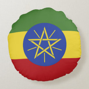 Äthiopische Flagge Rundes Kissen