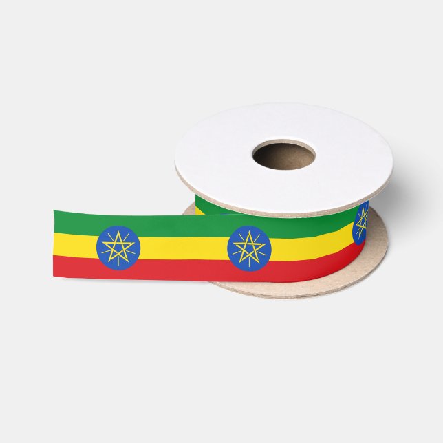 Äthiopische Flagge Satinband (Spule)
