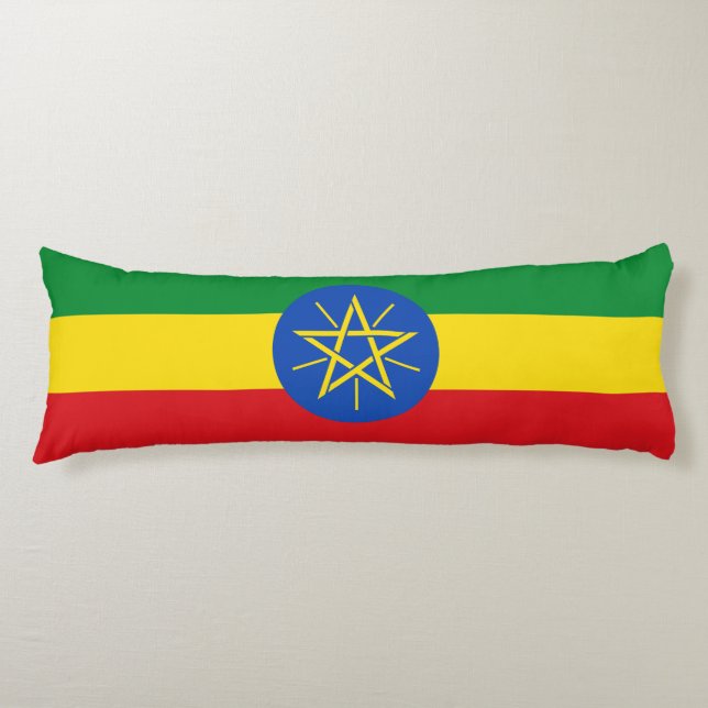 Äthiopische Flagge Seitenschläferkissen (Vorderseite)