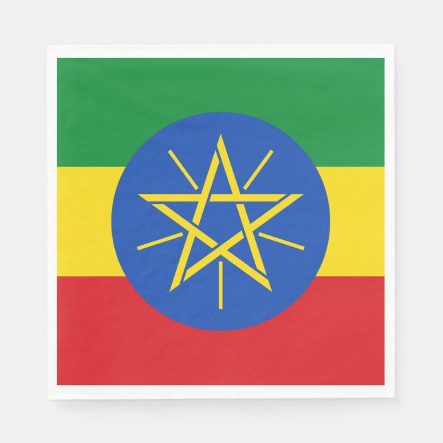 Äthiopische Flagge Serviette (Vorderseite)