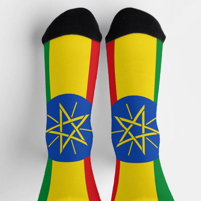 Äthiopische Flagge Socken (Oben)