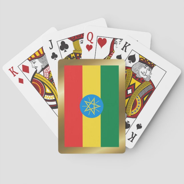 Äthiopische Flagge Spielkarten (Rückseite)