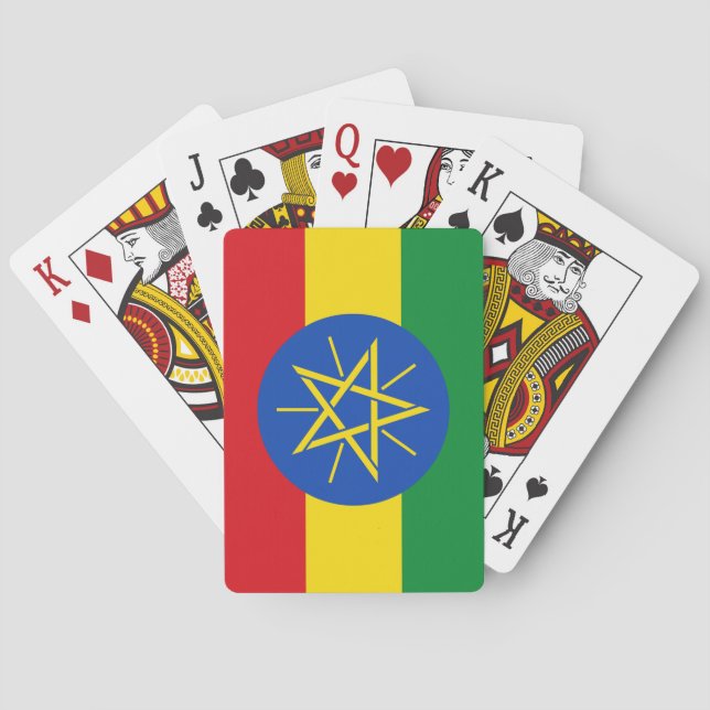 Äthiopische Flagge Spielkarten (Rückseite)