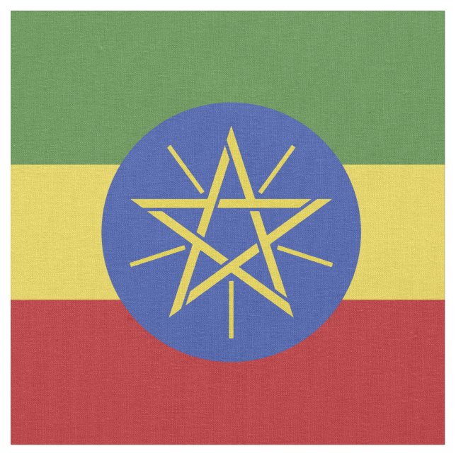 Äthiopische Flagge Stoff (Nahaufnahme)