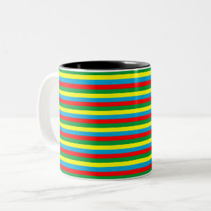Äthiopische Flagge Streifen Land Symbol Linien Zweifarbige Tasse