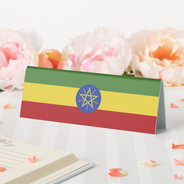 Äthiopische Flagge Tischaufsteller (In Situ (Hochzeit))