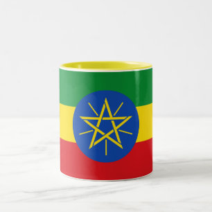 Äthiopische Flagge Zweifarbige Tasse