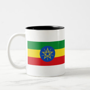 Äthiopische Flagge Zweifarbige Tasse