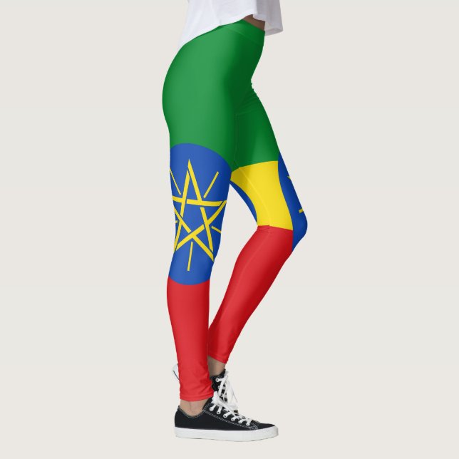 Äthiopische Flaggen-Leggings Leggings (Rechts)